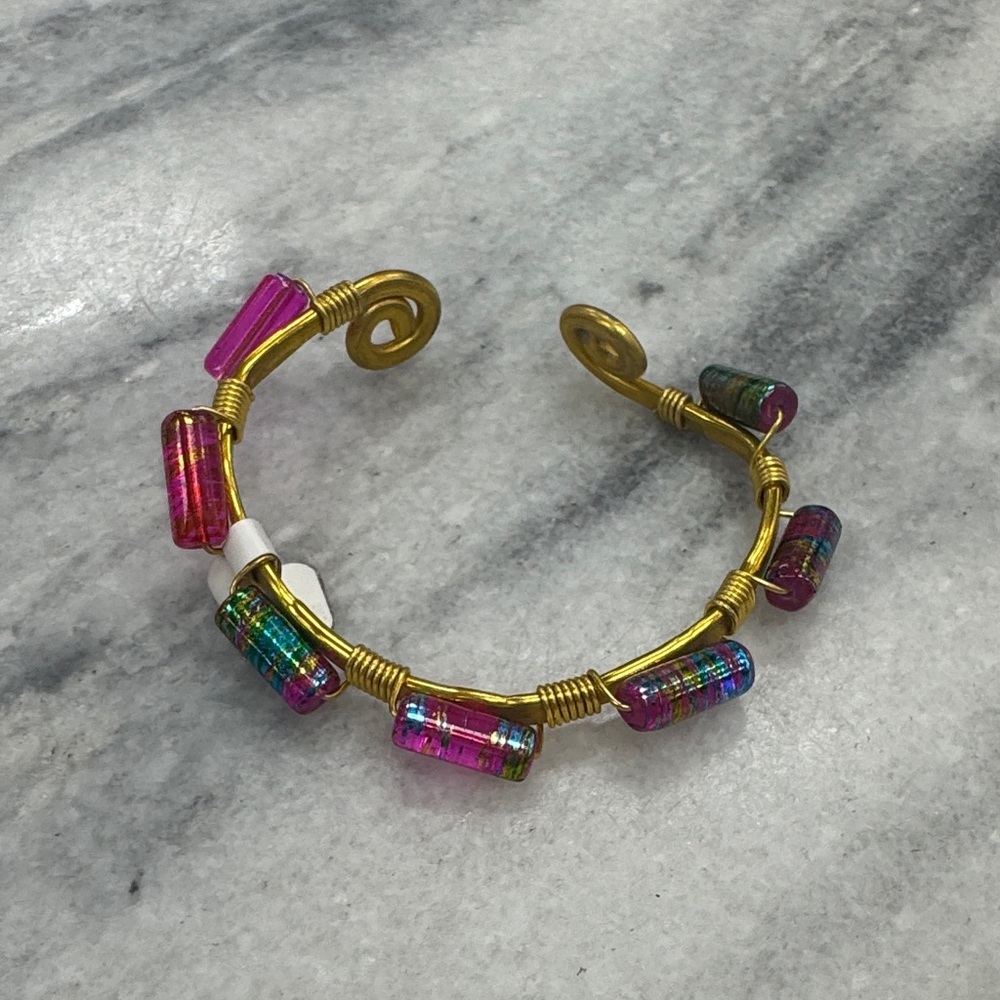 Colorful Wire Wrapped Bracelet